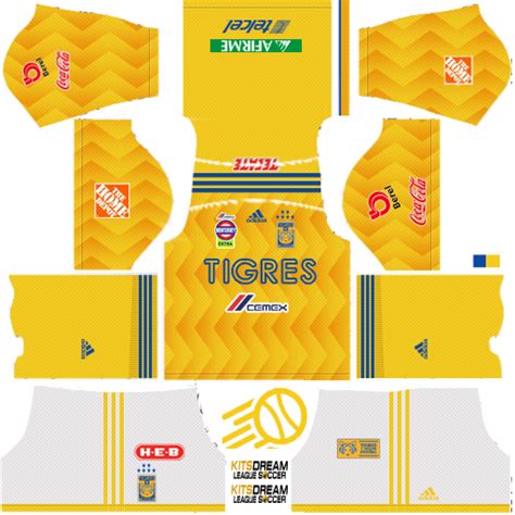 All you have to do is grab the url of the kit and logo you want to. Kits Tigres UANL Dream League Soccer 2020 / 2021 kit