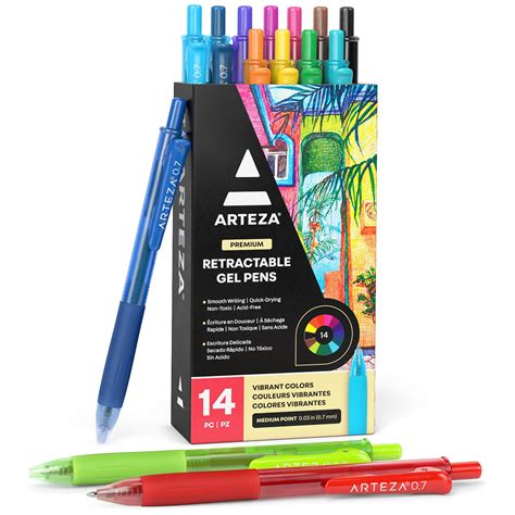 Retractable Gel Ink Pens Bright Colors Set Of 14