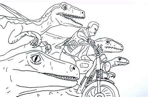 Jurassic World Owen Blue Coloring Pages Coloring Pages