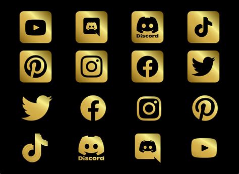 Gold Social Media Icons By Topsecretdesigns On Deviantart