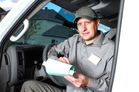 handsome truck driver stock image image  cargo person