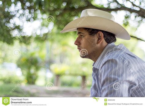 Sad Cowboy Stock Photo Image Of Field Brim Beautiful 39963402