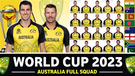 Icc Odi World Cup 2023 Australia Squad For World Cup 2023 Icc World