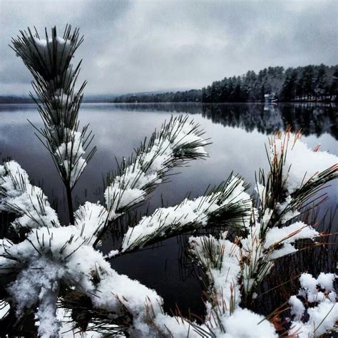 111013 First Snow Of The Year Wilson Lake Wilton Maine Maine
