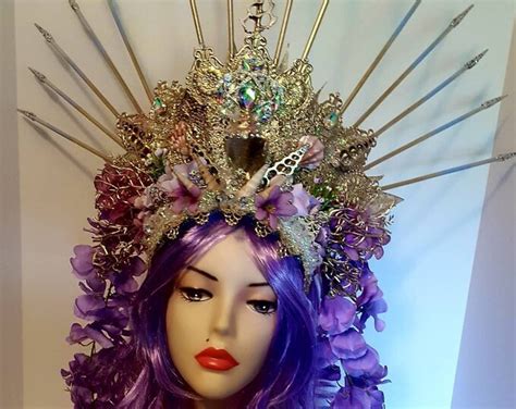 Mermaid Queen Headpiece Siren Goddess Crown Fantasy Etsy