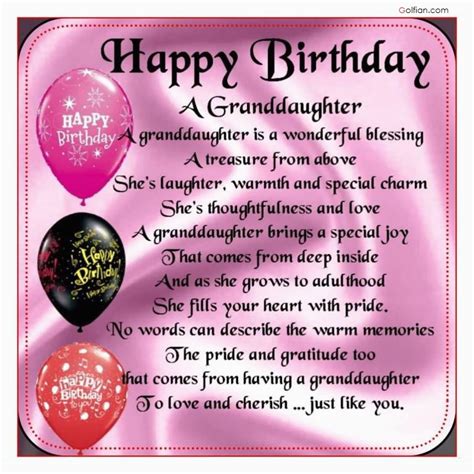 Granddaughter St Birthday Card Verses Popular Birthday Wishes For Granddaughter Beautiful