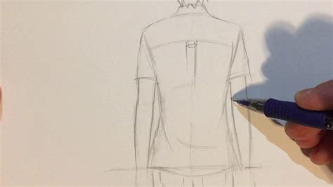 You can choose any expression for your anime boy, but most anime boys have sharp, defined features, with eyes slanting more at an angle towards the middle of. How to Draw Anime Boy Back View No Timelapse - YouTube
