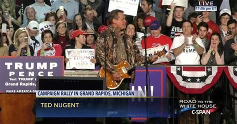 Ted Nugent At Donald Trump Campaign Rally In Grand Rapids Michigan