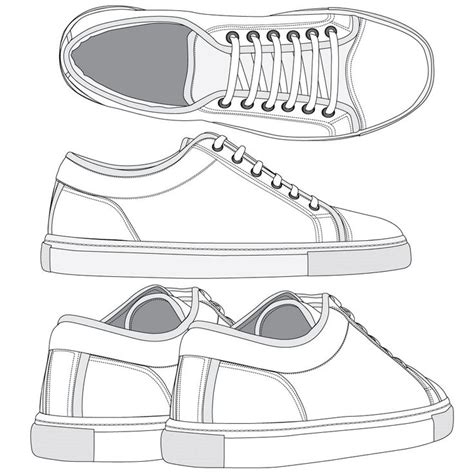Pin On Footwear Shoes Flat Sketch