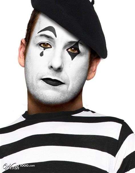 Celebrity Mimes 6 Worth1000 Contests Adam Sandler Mime Makeup Makeup