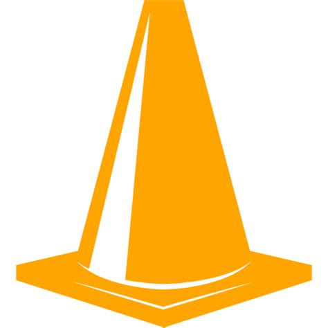 Orange Traffic Cone Icon Free Orange Traffic Cone Icons