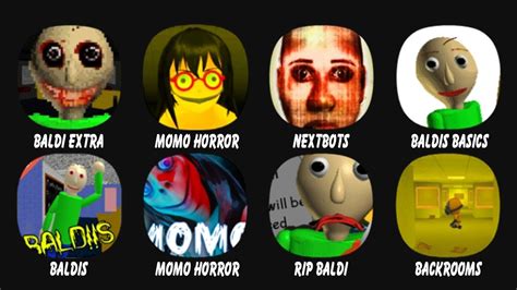 Baldi Super Extra Scary Mod Momo Horror Nextbots In Backrooms Baldis