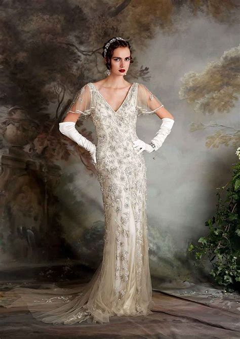vintage inspired eliza jane howell ginger embellished wedding dress flapper