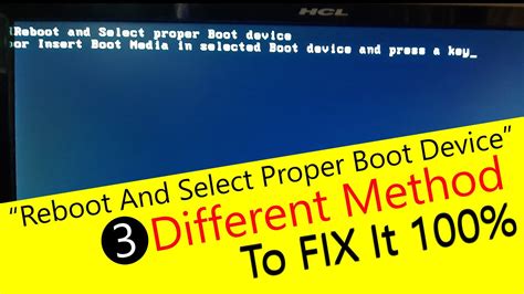 Reboot And Select Proper Boot Device Fix In Desktop Computer 3 Easy