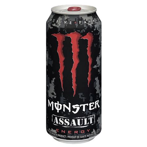 Monster energy is an energy drink that was introduced by hansen natural company (now monster beverage corporation) in april 2002. Monster Energy Drink Assault - 473ml | London Drugs