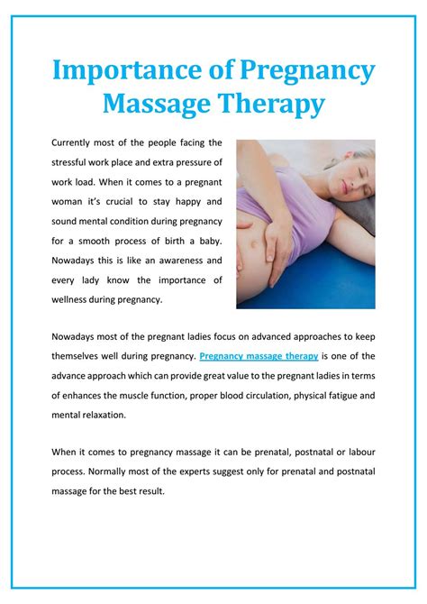 Importance Of Pregnancy Massage Therapy By Melbourne Chiro And Massage Clinic Issuu