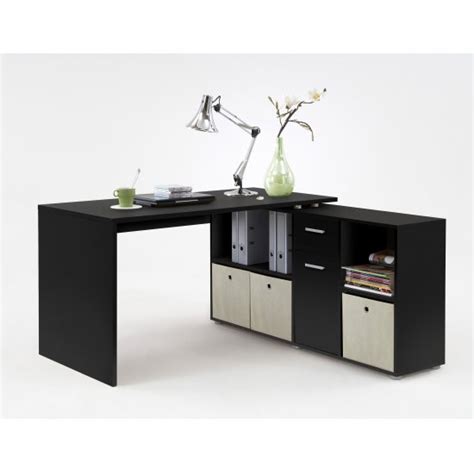 Flexi Modern Corner Computer Desk In Black Simply Home Office Furniture