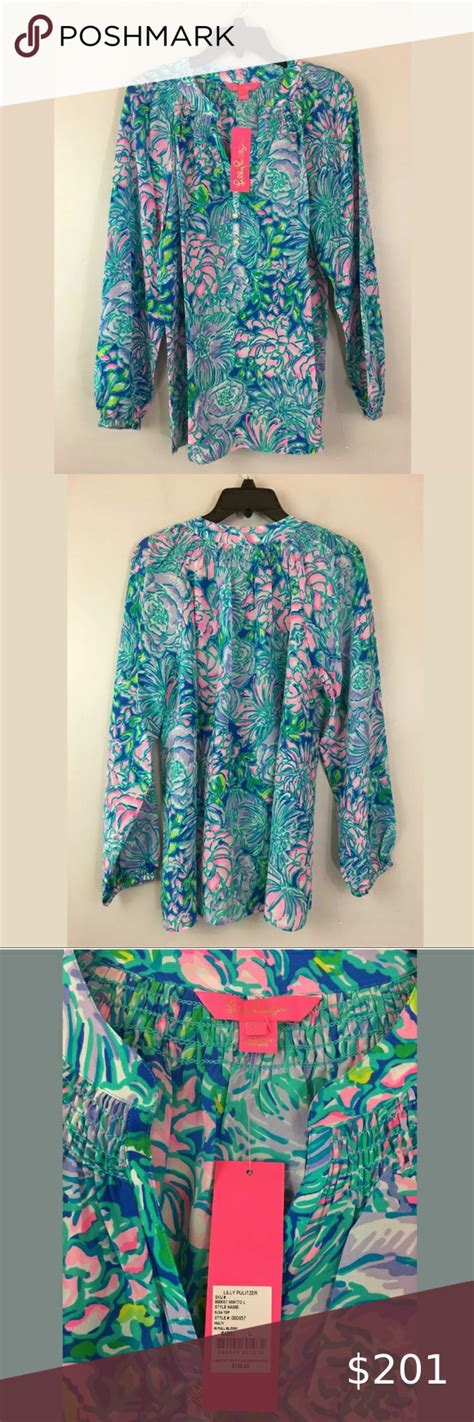 Lilly Pulitzer Long Sleeve Floral Print Top Lilly Pulitzer Long Sleeve
