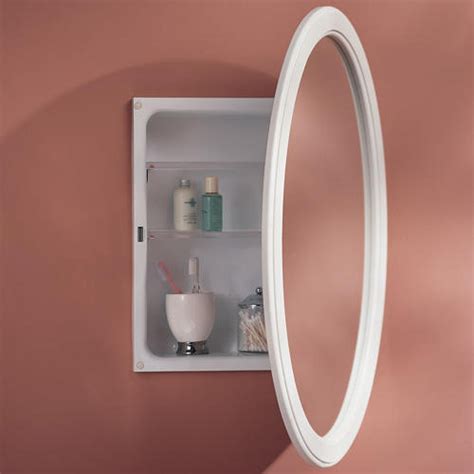 Dunhill Oval Recessed Medicine Cabinet Classic White Recessed