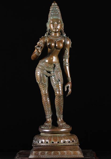 Sold Bronze Hindu Goddess Parvati Statue 41 99b99 Hindu Gods And Buddha Statues
