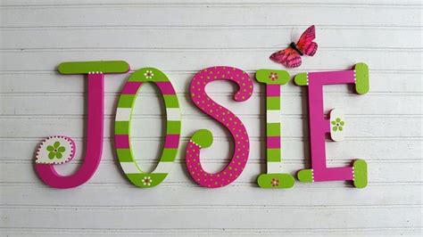 Name Art For Kids Whimsical Font Baby Name Letters Etsy