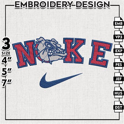 Nike Gonzaga Bulldogs Embroidery Designs Ncaa Embroidery Fi Inspire