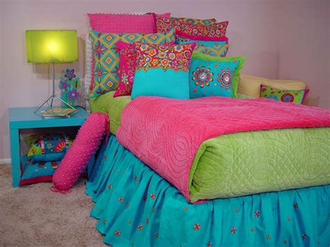 Purple Pink And Blue And Green Bedding Lime Green And