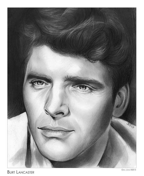Burt Lancaster Celebrity Drawings Portrait Cool Pencil Drawings