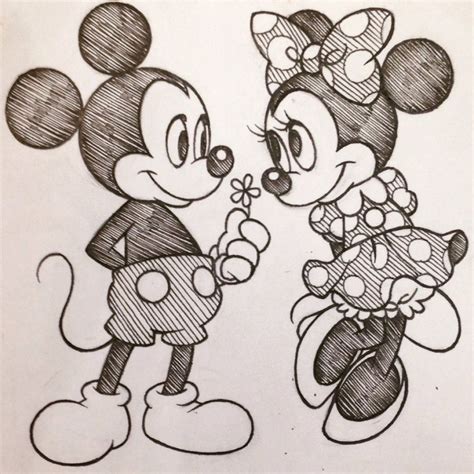 Mickey And Minnie Mouse Sketches Mickey And Minnie Mouse Sketch Mickey Drawing Minnie Mouse
