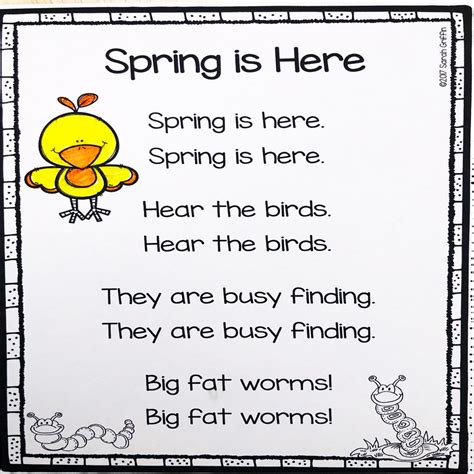 5 Spring Poems For Kids Little Learning Corner Balanced Body