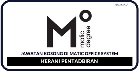  able to command the respect of the management and staffs; Jawatan Kosong Terkini Matic Office System ~ Kerani ...