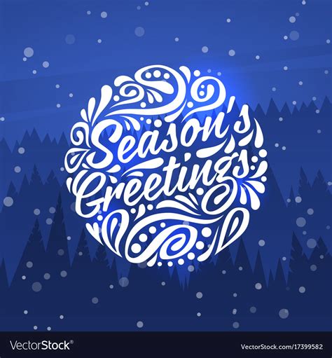Seasons Greetings Holidays Greeting Card Vector Image