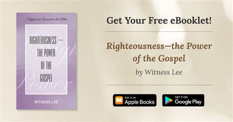 Righteousness—the Power Of The Gospel Living Stream Ministry