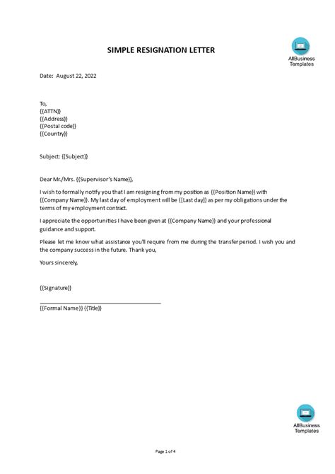 Resignation Letter Format For Employee Pdf My Xxx Hot Girl