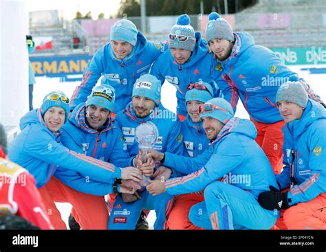 Team Russia With The Trophy For Overall Victory In The Relay Cup After