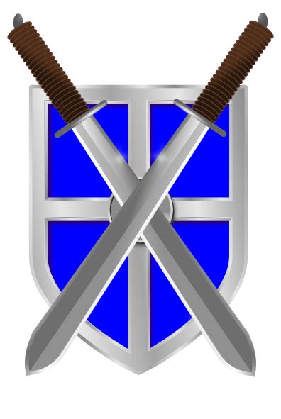 Swords And Blue Shield Clip Art At Vector Clip Art Online