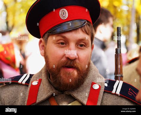 Cossack In The Uniform Of The Period Of World War First Stock Photo Alamy