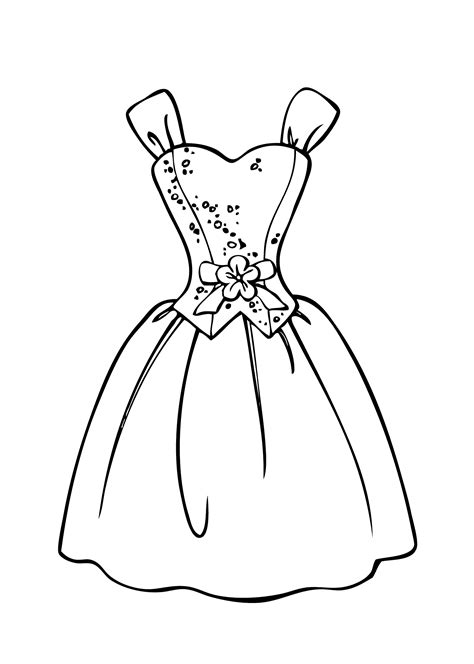 Barbie Dress Coloring Page For Girls Printable Free Coloring Pages