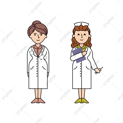 Gambar Stroke Kartun Dokter Materi Wanita Dokter Dokter Wanita