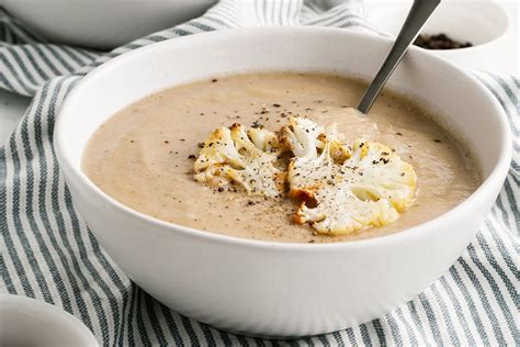 Creamy Roasted Cauliflower Soup Recipe Gluten Free Dairy Free