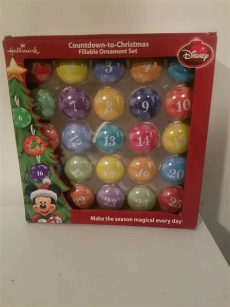 Disney Hallmark 25 Advent Countdown To Christmas Fillable Tin Ornament