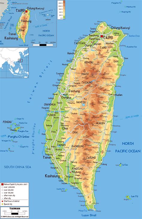 Tajwan Mapa Map Of Taiwan Overview Map Weltkarte Com Karten Und