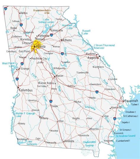 Georgia County Map Gis Geography