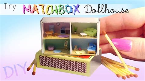 Diy Miniature Matchbox Dollhouse Tutorial Youtube