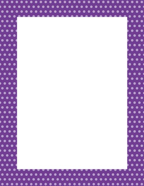 Printable Violet Mini Polka Dot Page Border