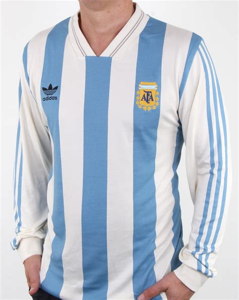 Adidas Originals Argentina Jersey Whiteblue Mens Footballworld Cup