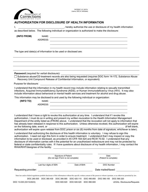 Form Doc13 035 Download Printable Pdf Or Fill Online Authorization For