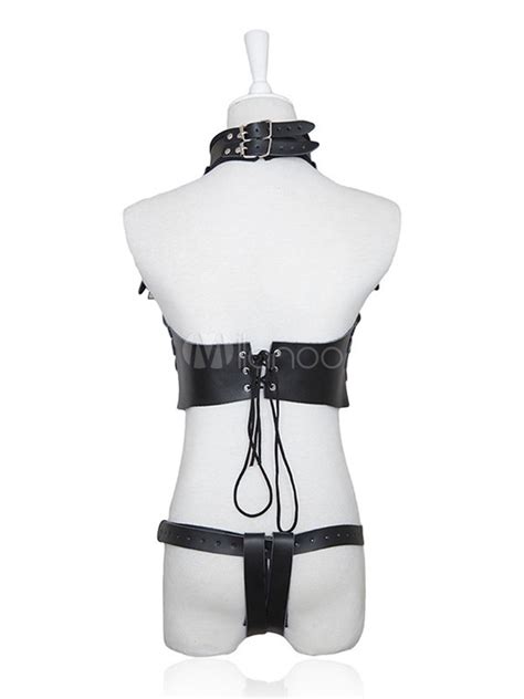 body harness bdsm sexy bondage halter women slave game tools black faux leather sex toys