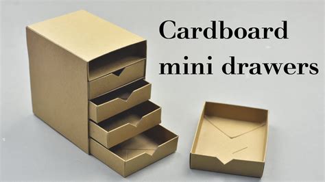Diy Cardboard Mini Drawers Tutorial Youtube