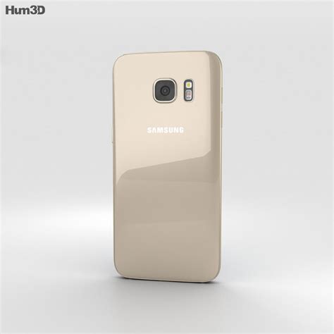 The samsung galaxy s7 edge is the larger phone in the s7 family: Samsung Galaxy S7 Edge Gold 3D model - Electronics on Hum3D